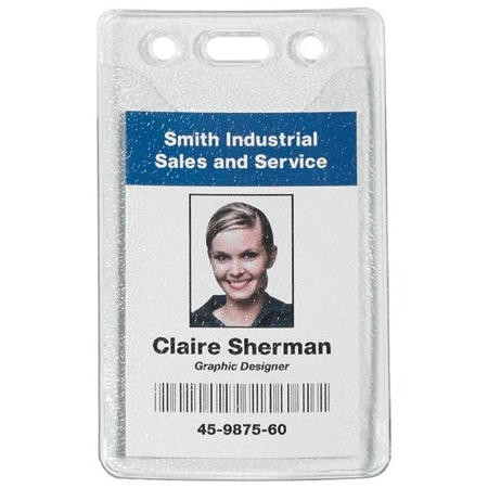 Bsc Preferred 2 x 3'' Pre-Punched Badge Holders, 100PK BUY00021215